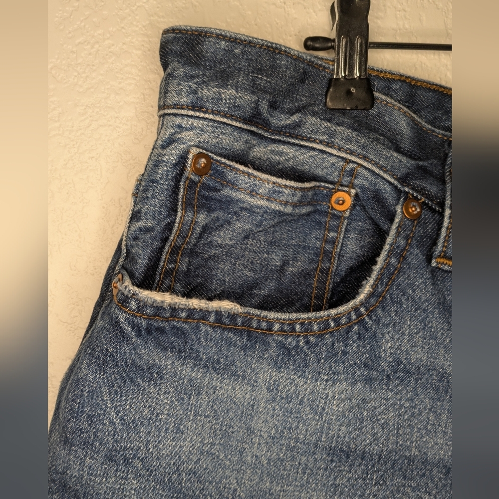 Madewell Low Slung Baggy Blue Jeans - Picture 11 of 16